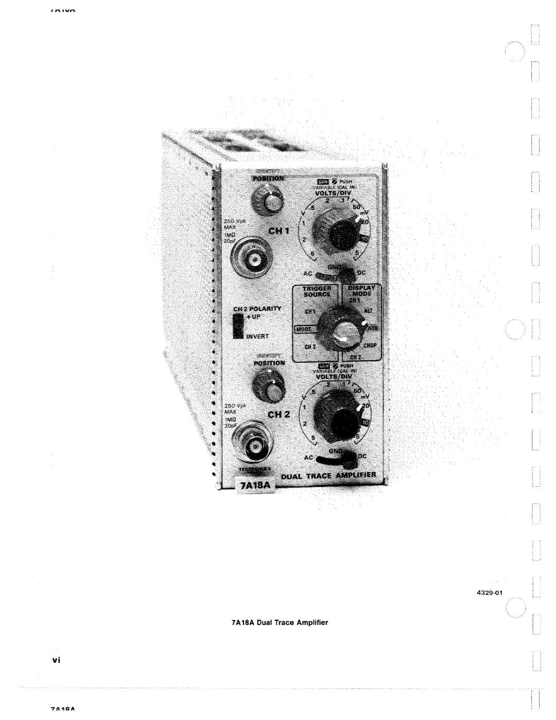 Tektronix 7A18A manual 