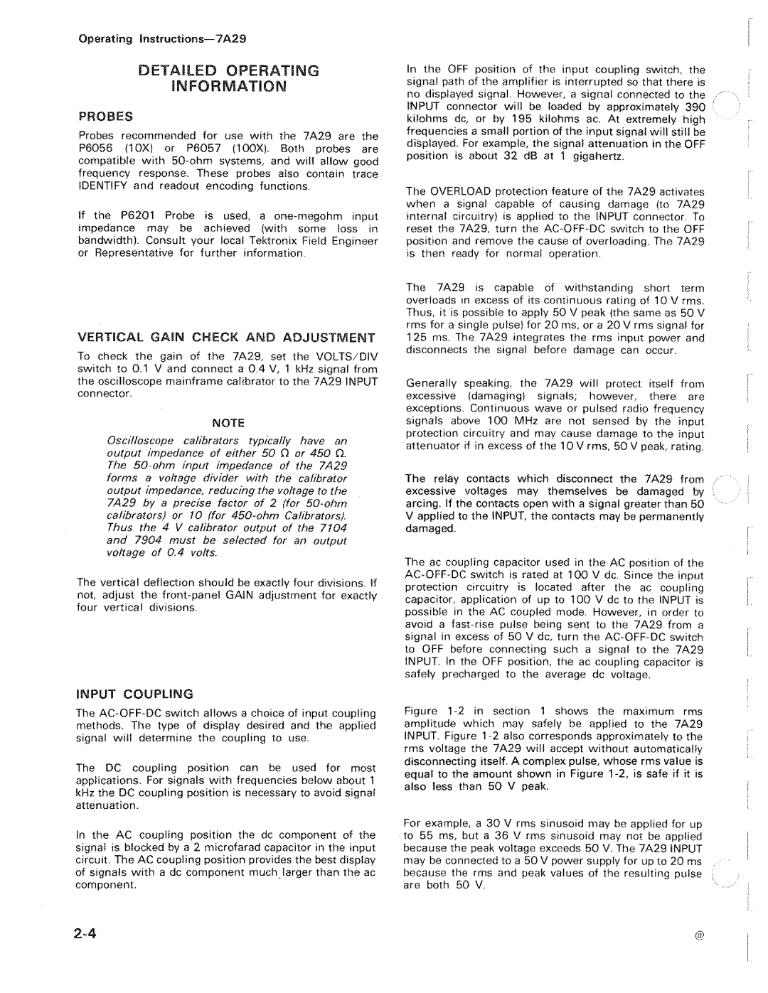 Tektronix 7A29 manual 