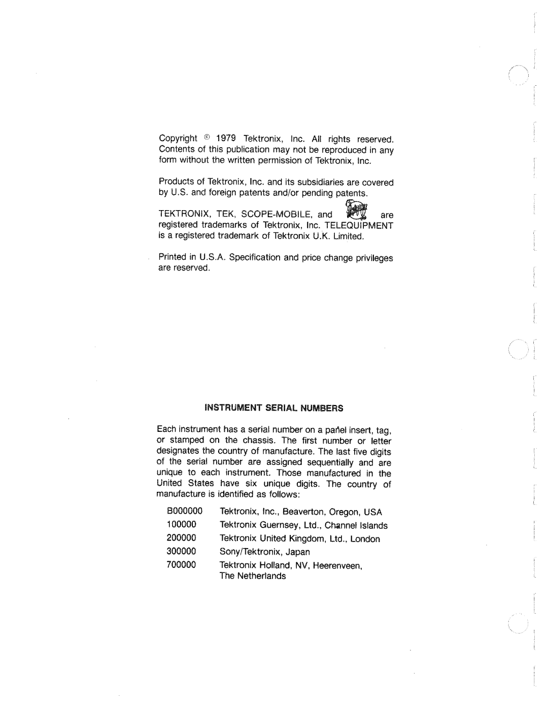 Tektronix 7A29 manual 