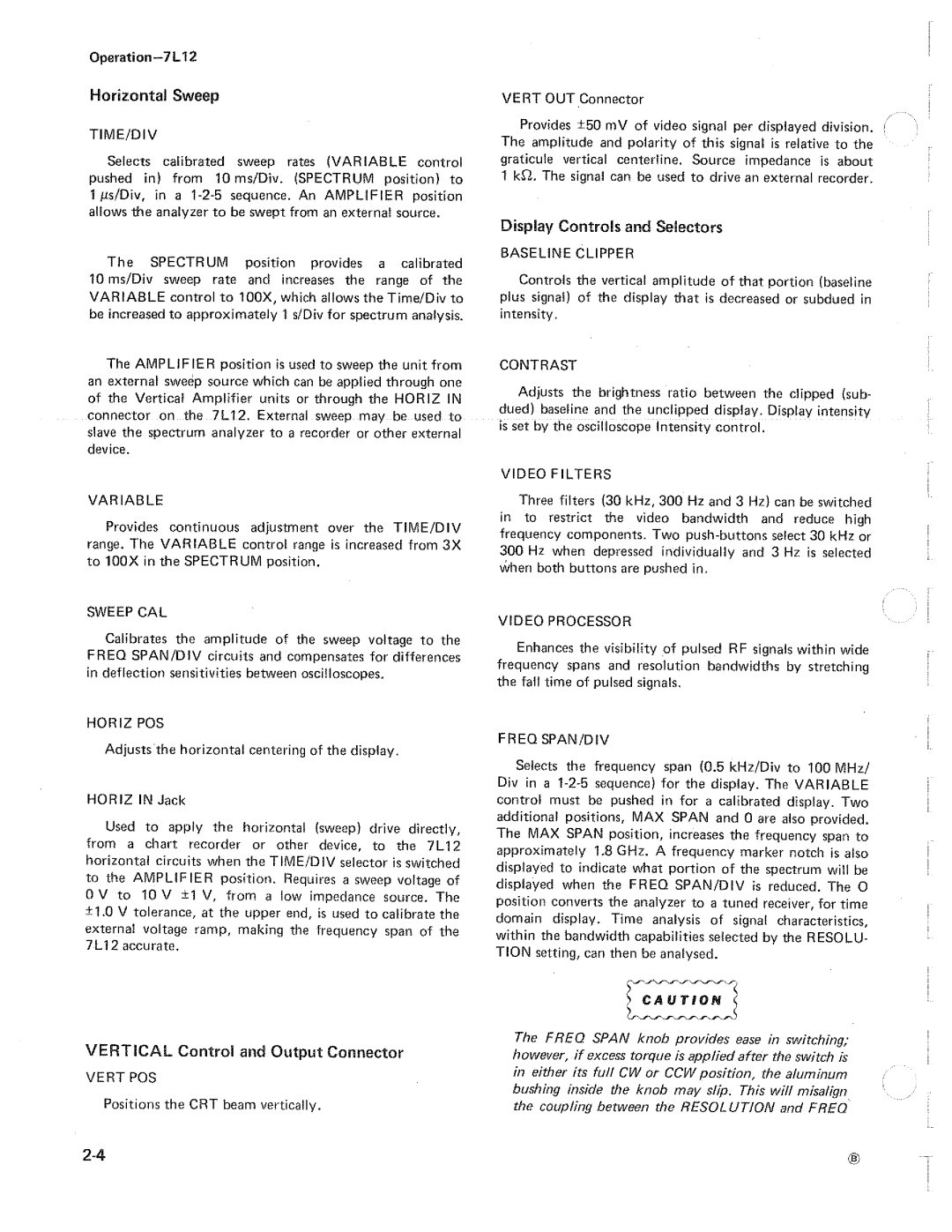 Tektronix 7L12 manual 