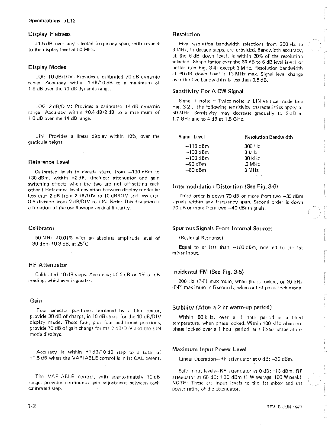 Tektronix 7L12 manual 