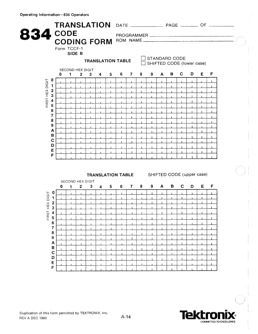 Tektronix 834 manual 