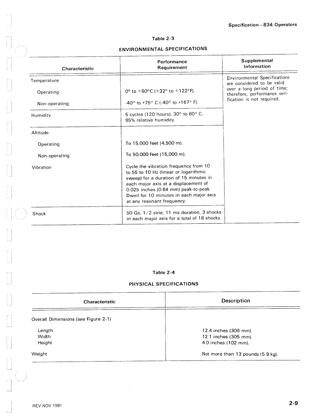 Tektronix 834 manual 