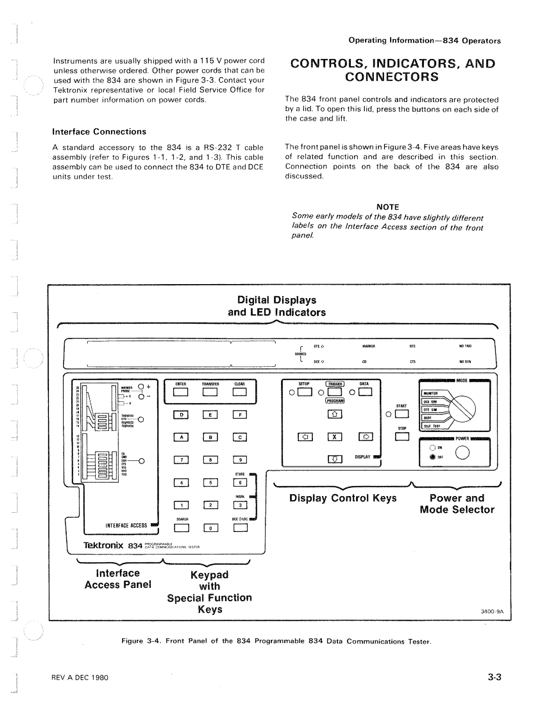 Tektronix 834 manual 