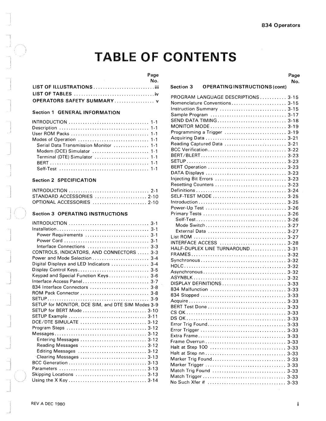 Tektronix 834 manual 