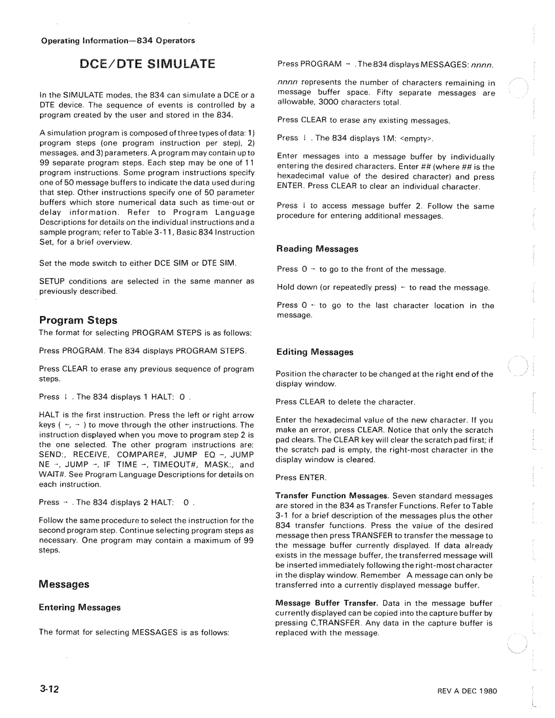 Tektronix 834 manual 