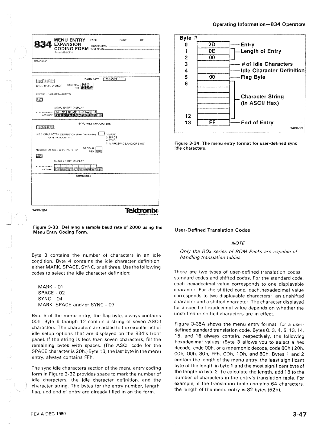 Tektronix 834 manual 