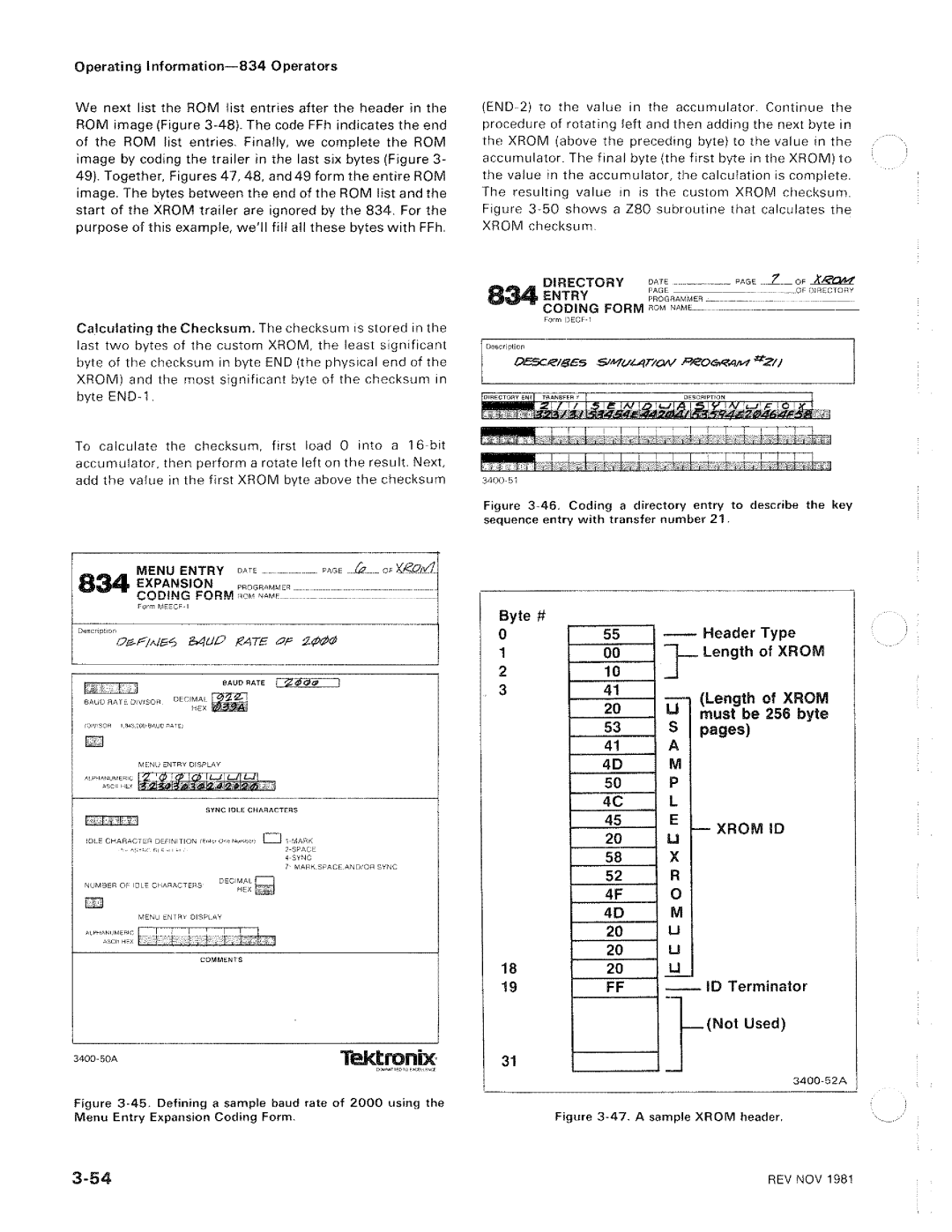 Tektronix 834 manual 