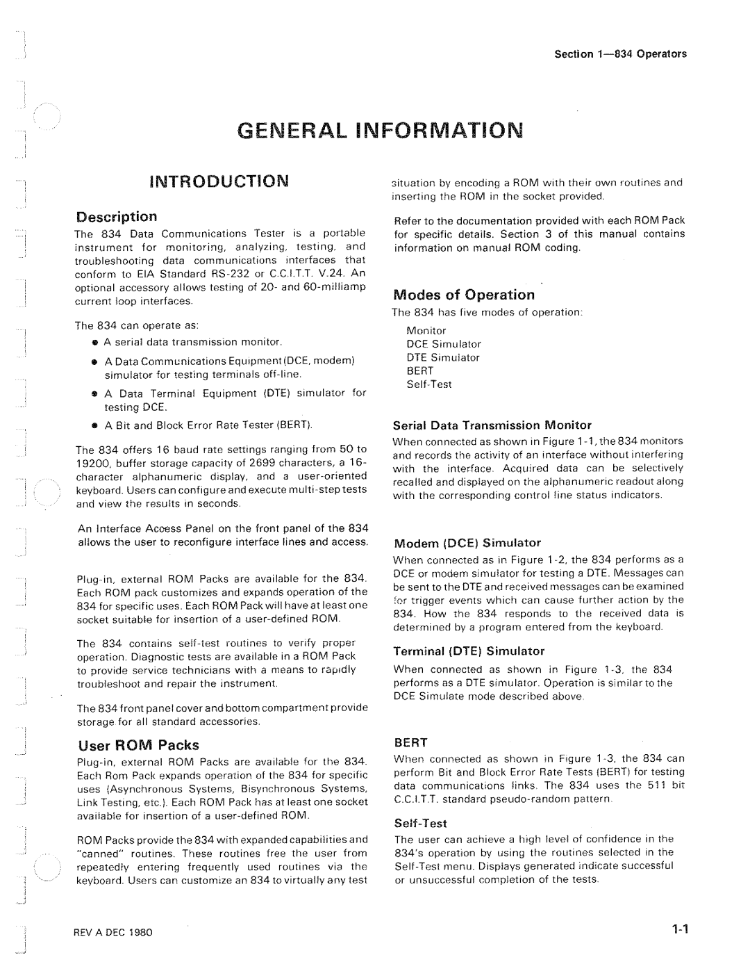 Tektronix 834 manual 