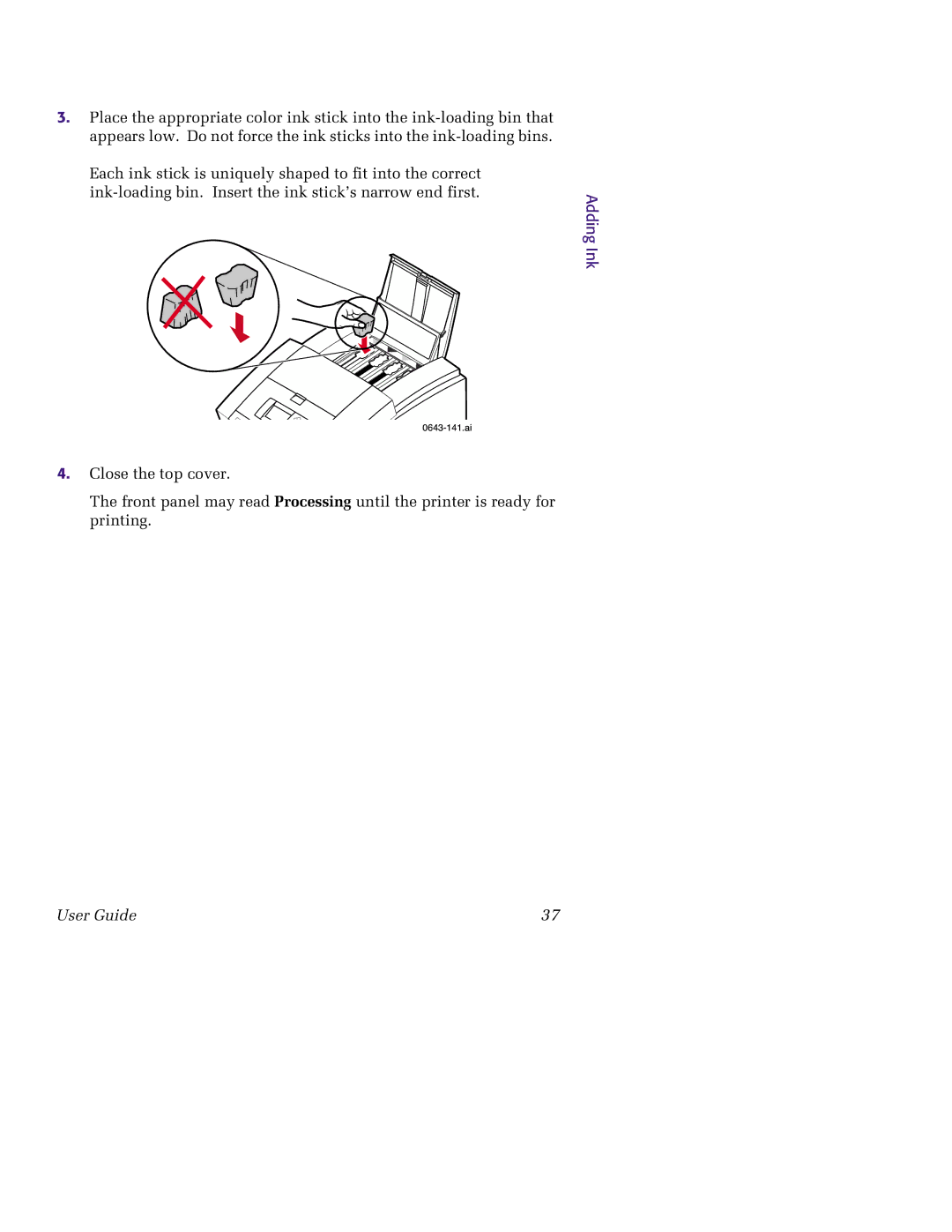 Tektronix 850 manual 0643-141.ai, Adding Ink 