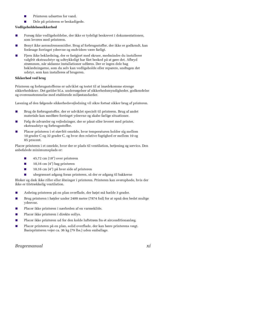 Tektronix 860 manual Vedligeholdelsessikkerhed 