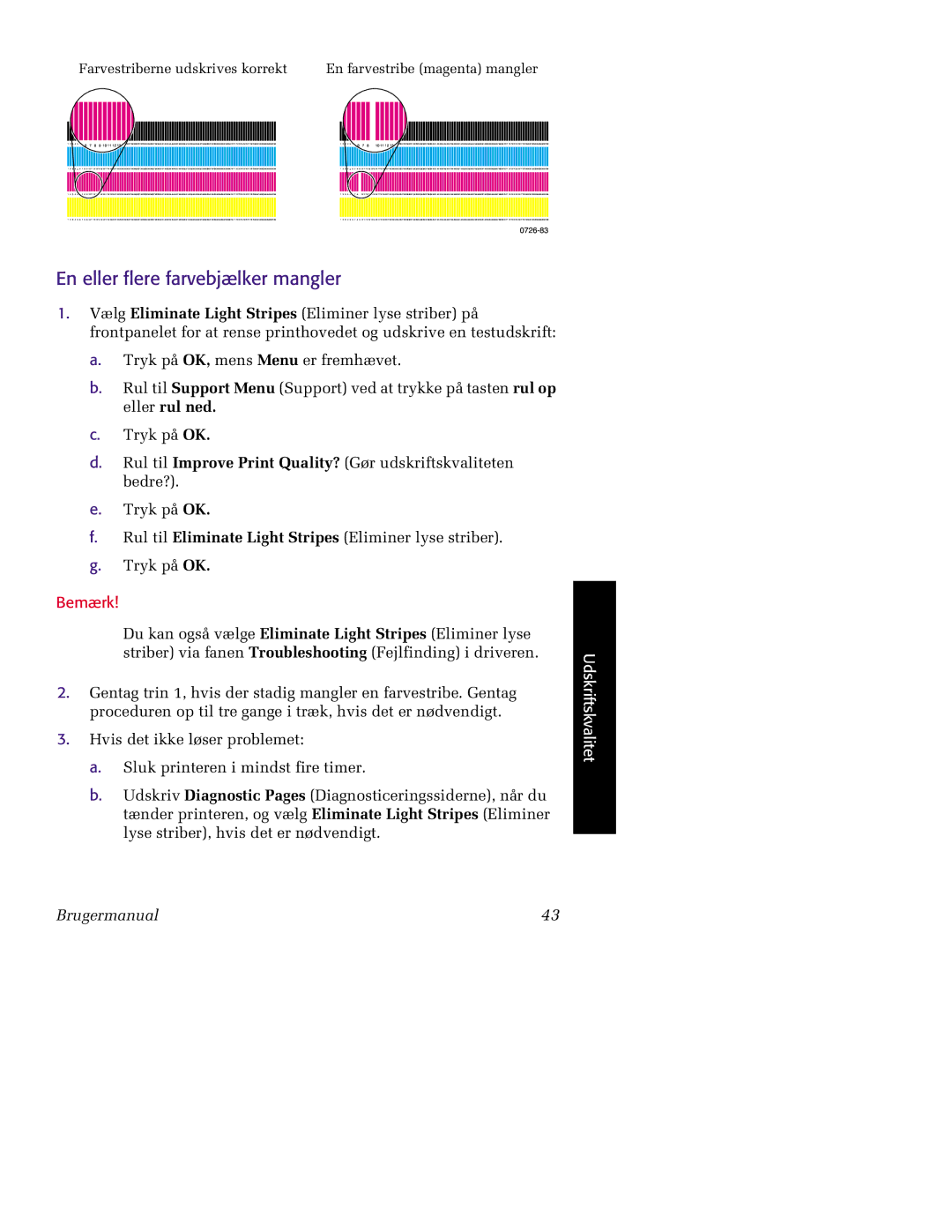 Tektronix 860 manual En eller flere farvebjælker mangler, 678910111312 