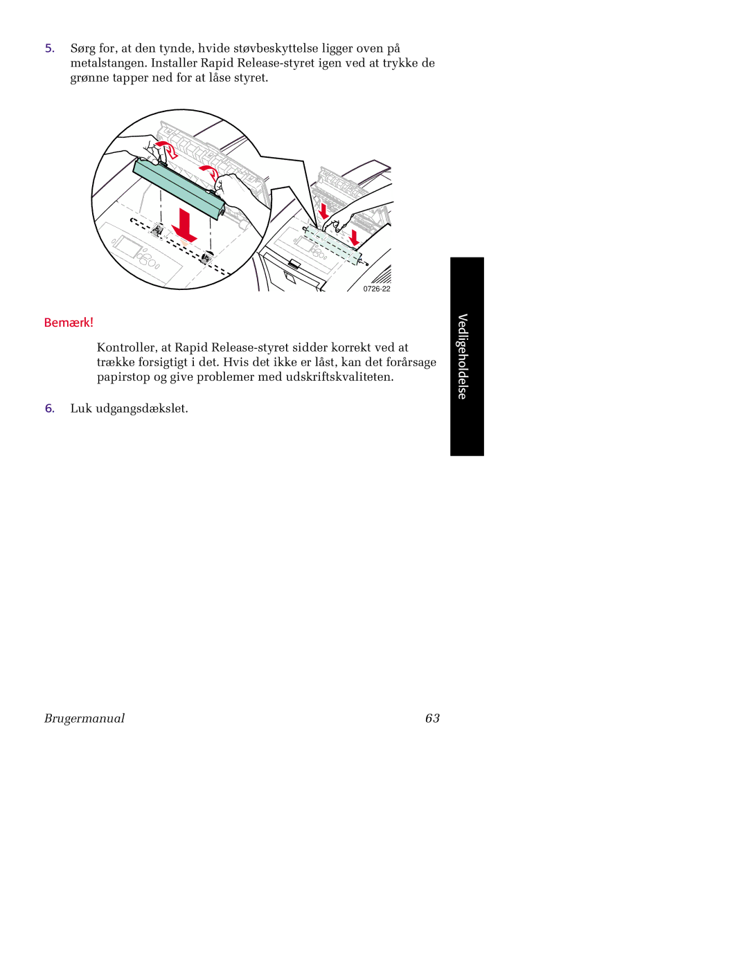 Tektronix 860 manual Bemærk 