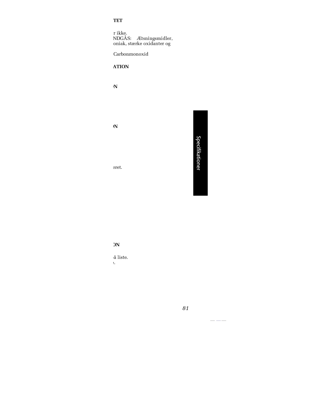 Tektronix 860 manual Sektion 15 Lovmæssig Information 