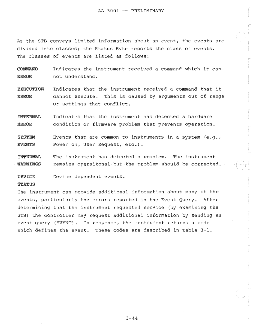 Tektronix AA 5001 manual 