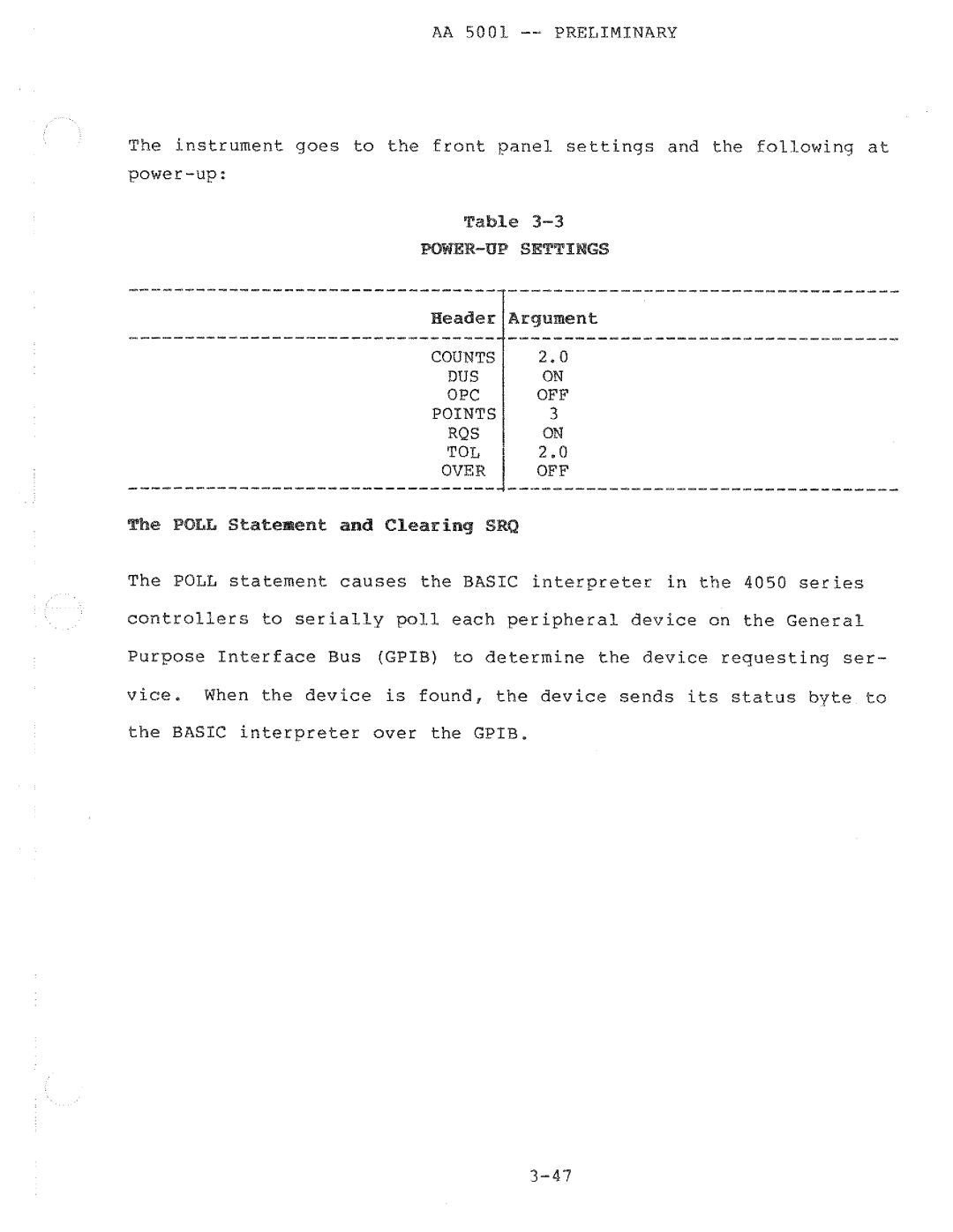 Tektronix AA 5001 manual 