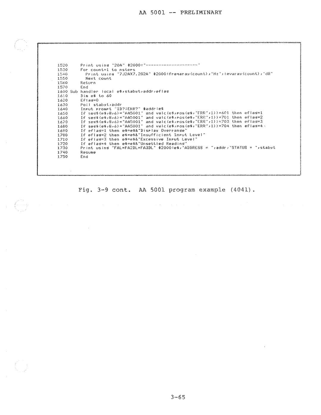 Tektronix AA 5001 manual 