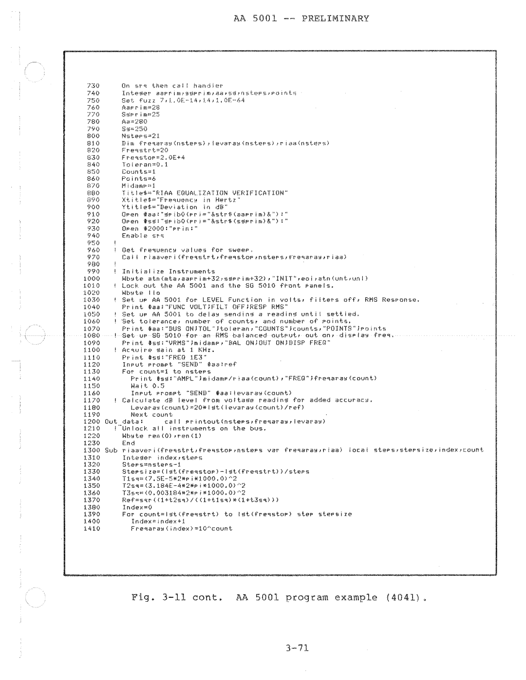 Tektronix AA 5001 manual 