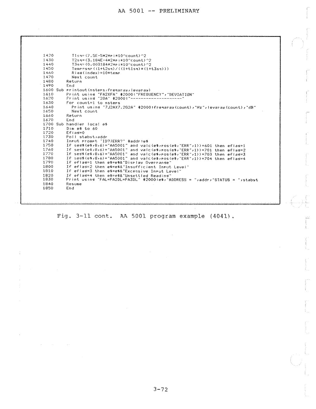 Tektronix AA 5001 manual 