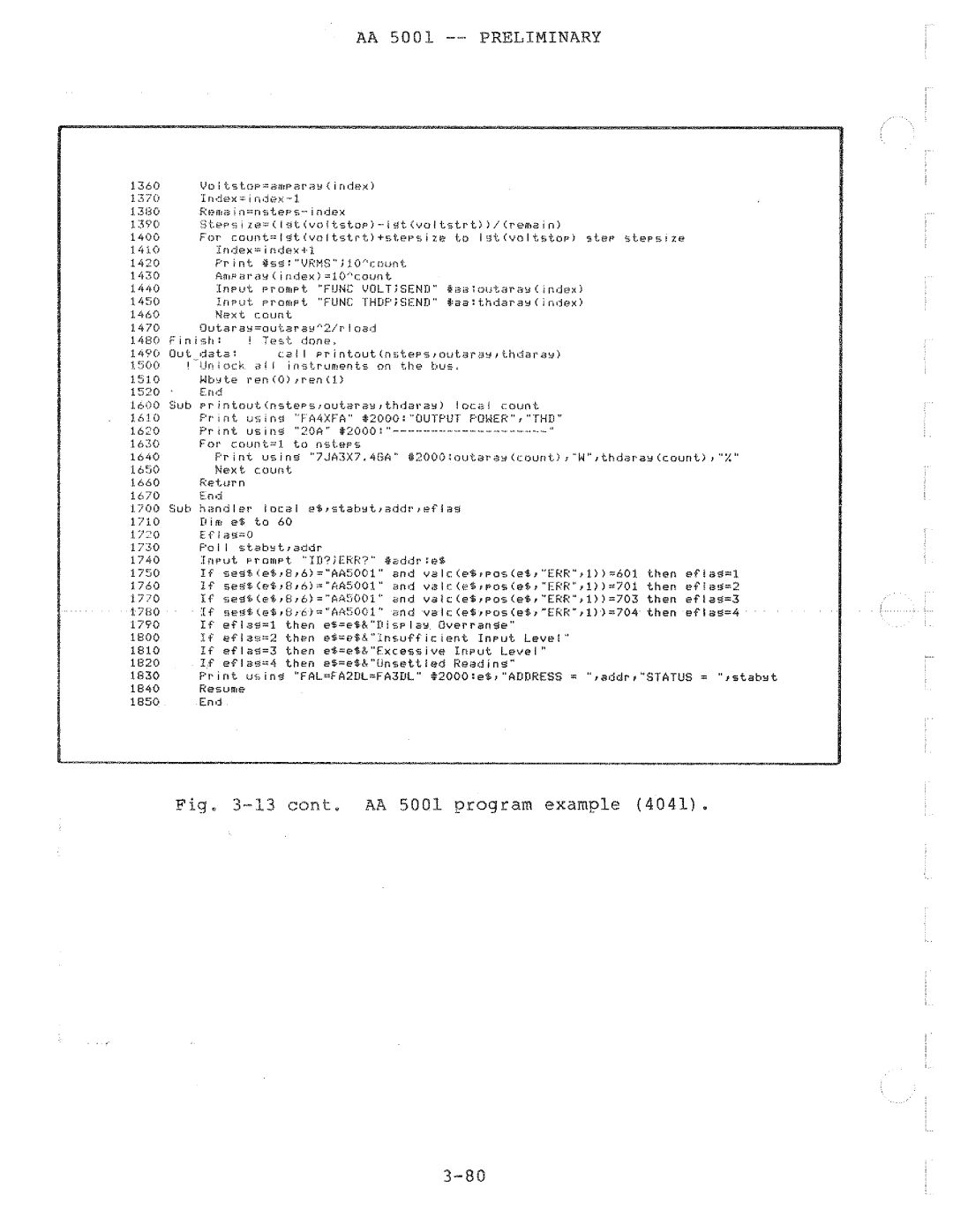 Tektronix AA 5001 manual 