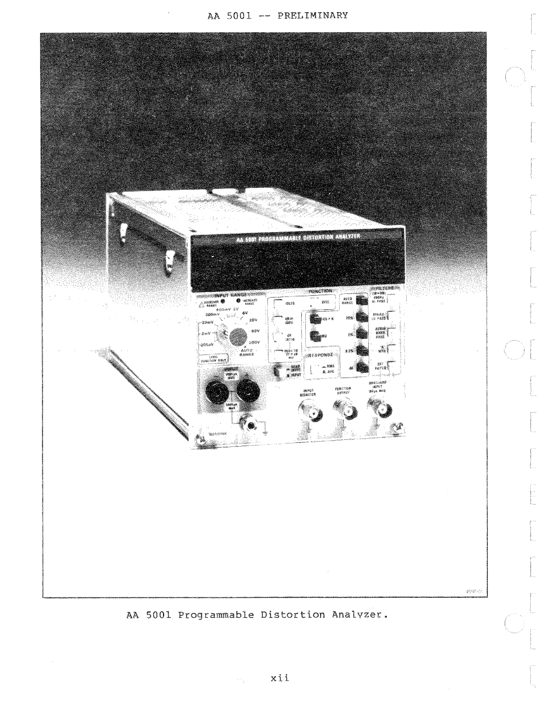 Tektronix AA 5001 manual 