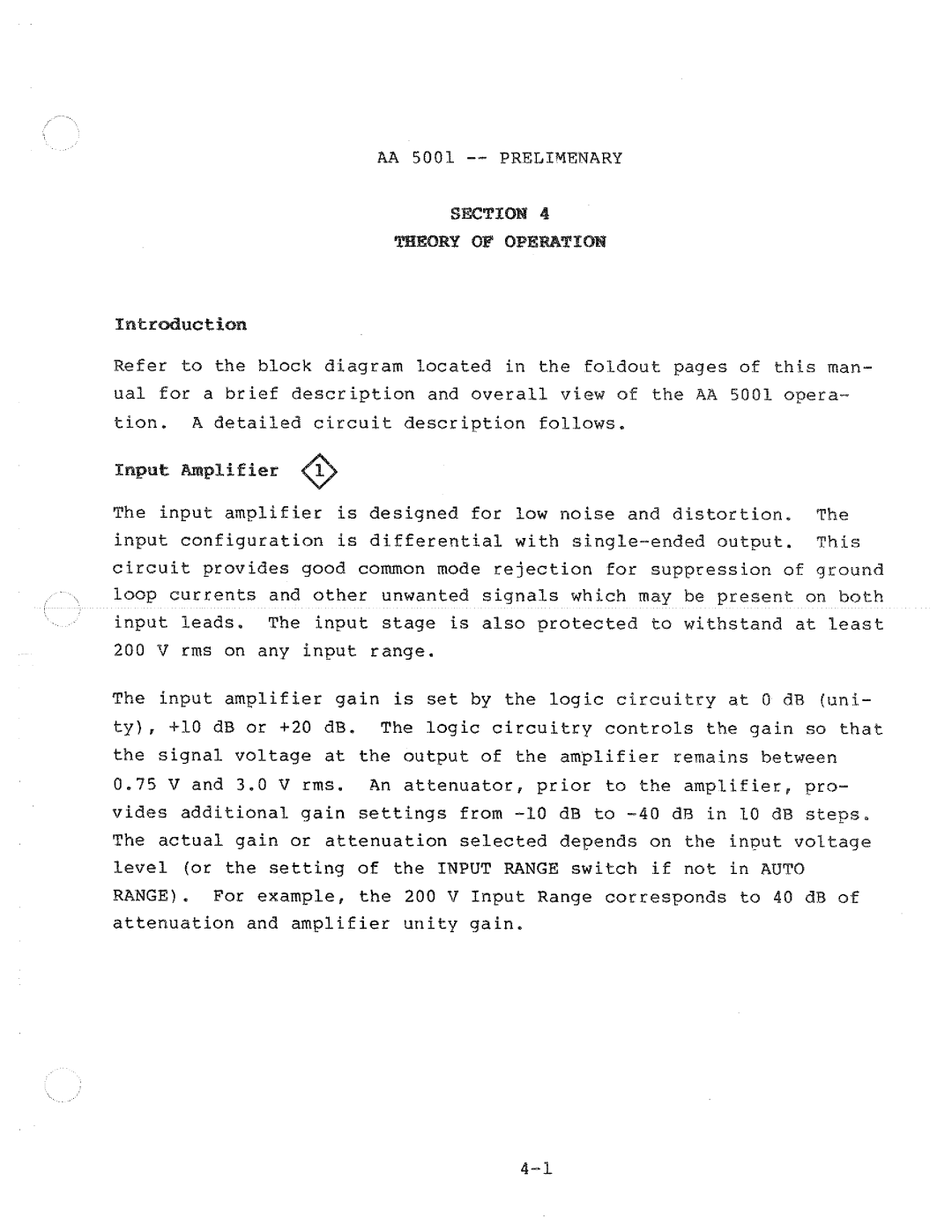 Tektronix AA 5001 manual 