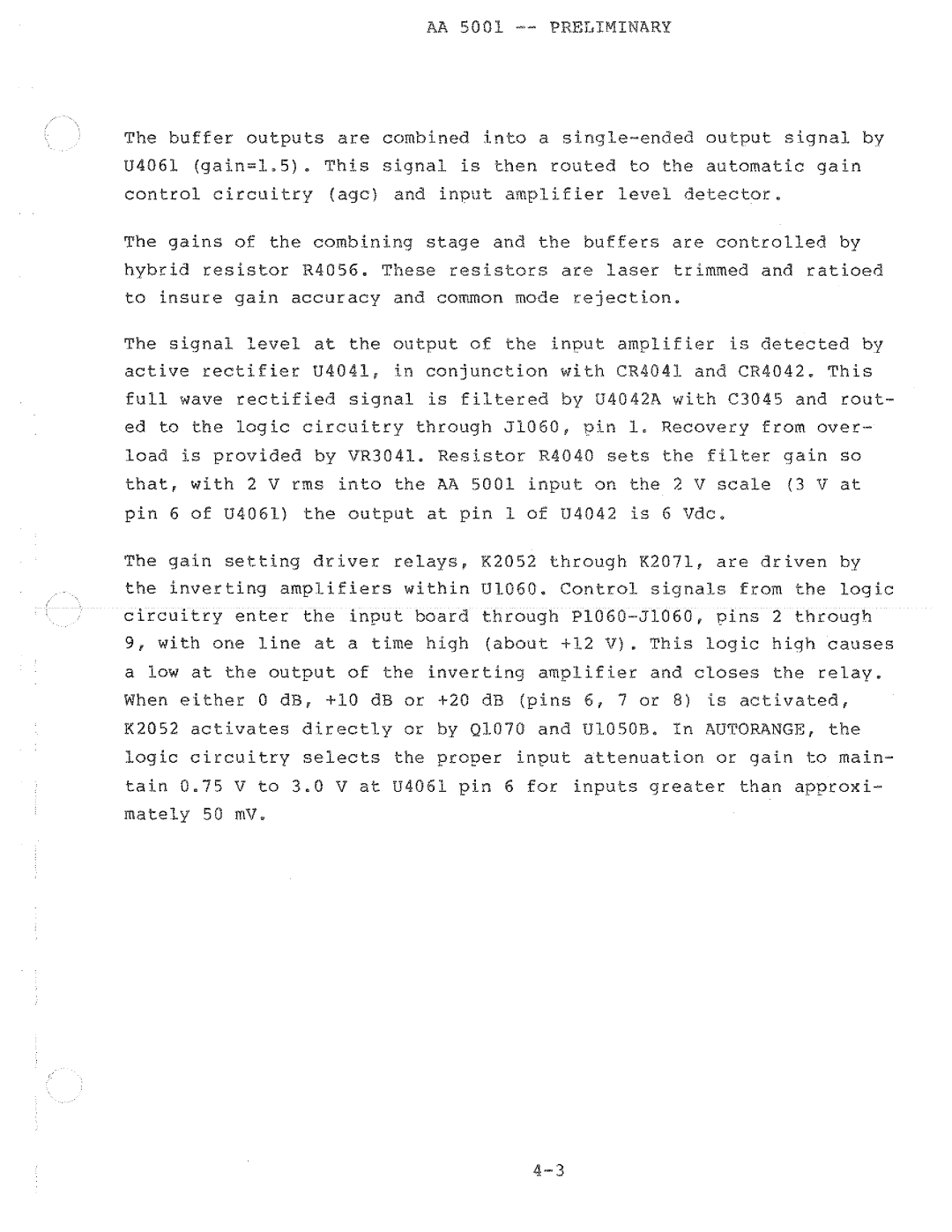 Tektronix AA 5001 manual 