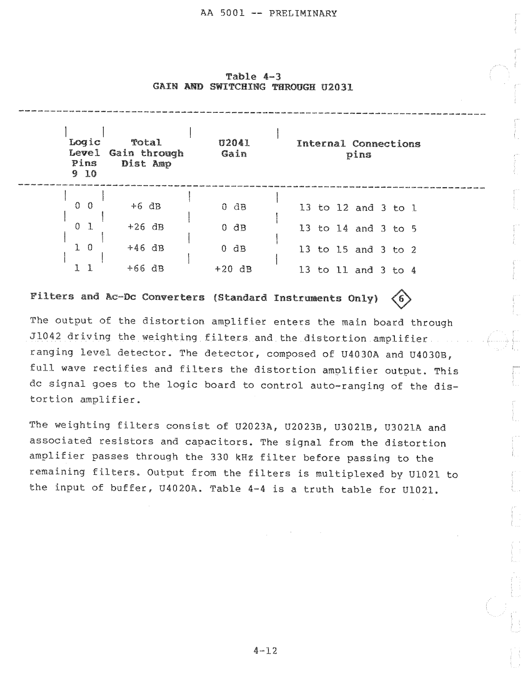 Tektronix AA 5001 manual 