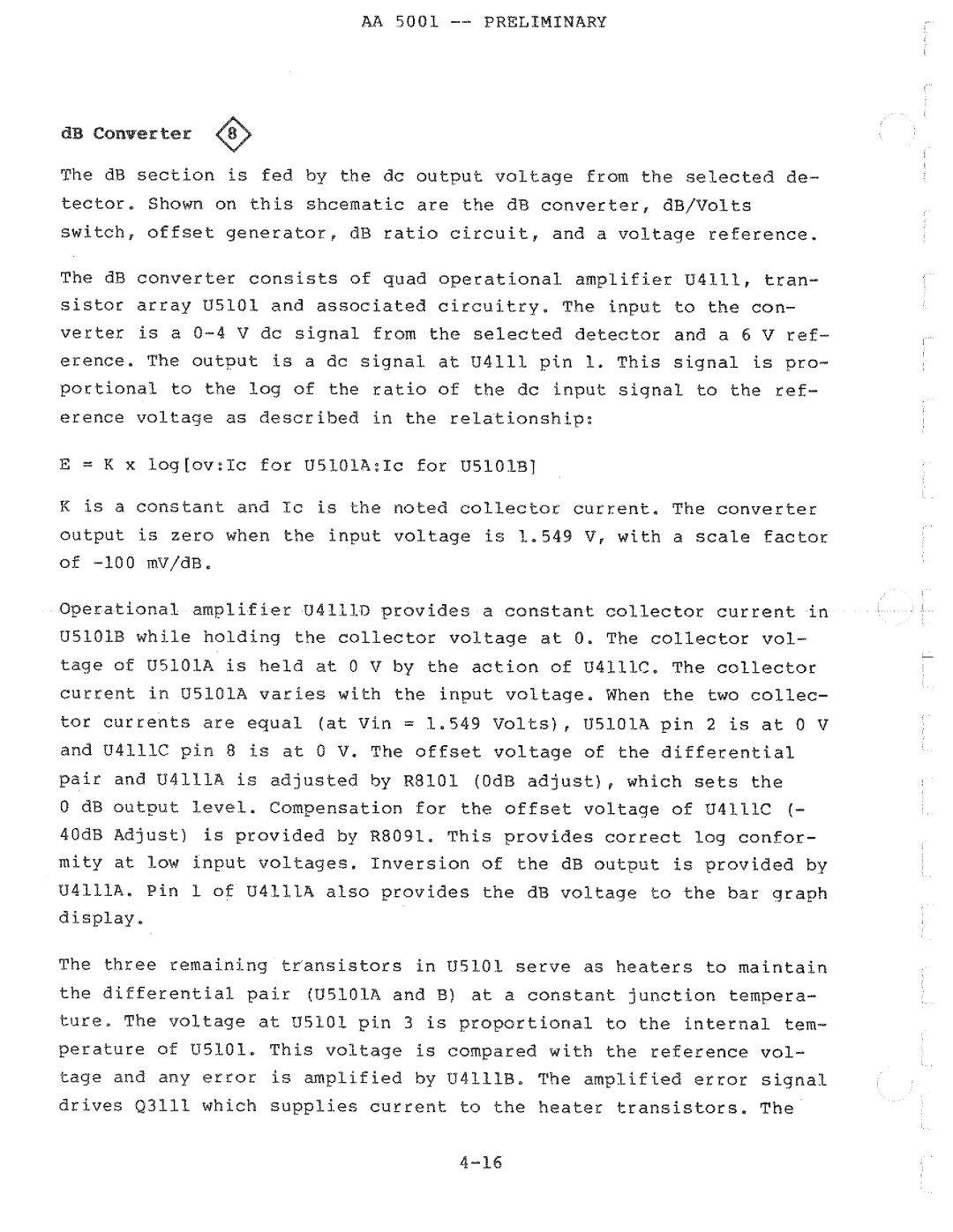 Tektronix AA 5001 manual 