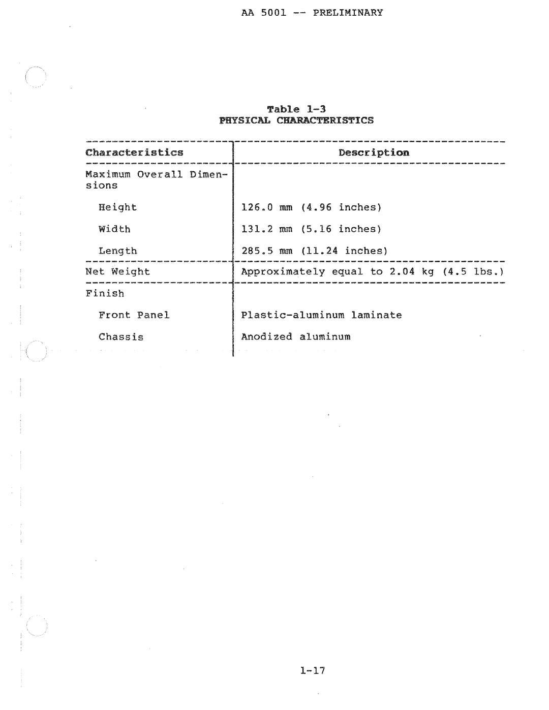 Tektronix AA 5001 manual 