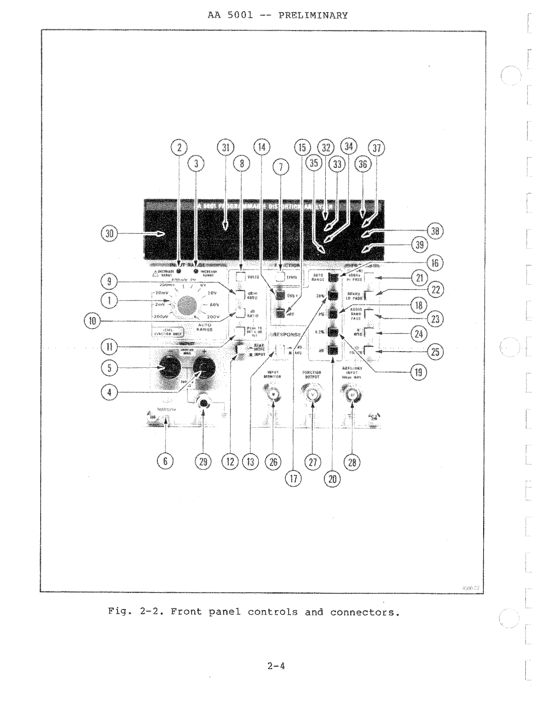 Tektronix AA 5001 manual 