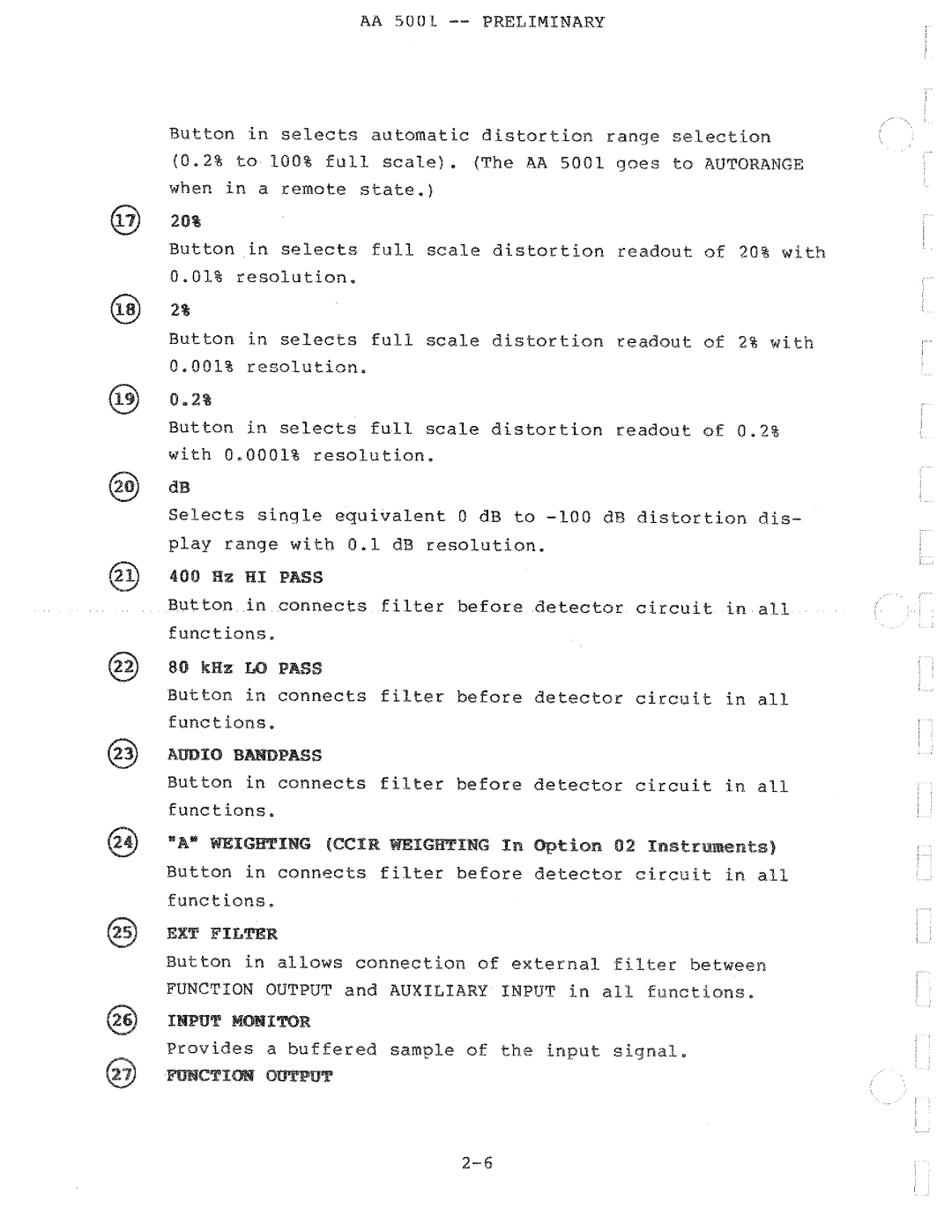 Tektronix AA 5001 manual 