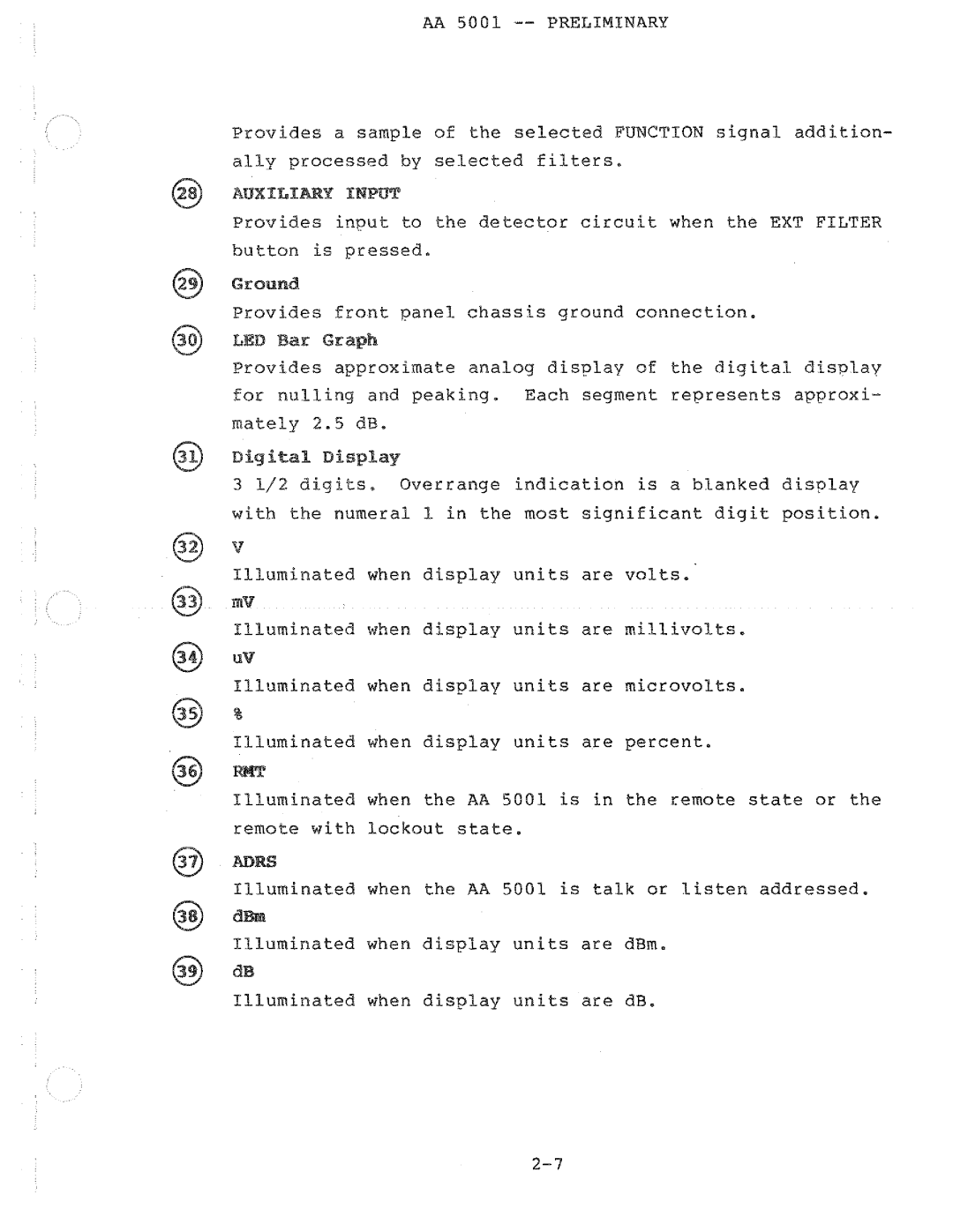 Tektronix AA 5001 manual 