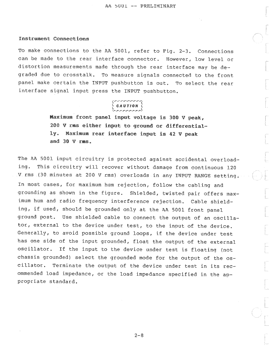 Tektronix AA 5001 manual 