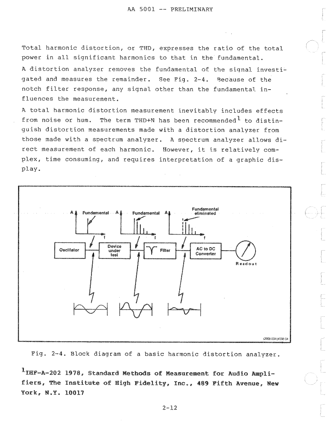 Tektronix AA 5001 manual 