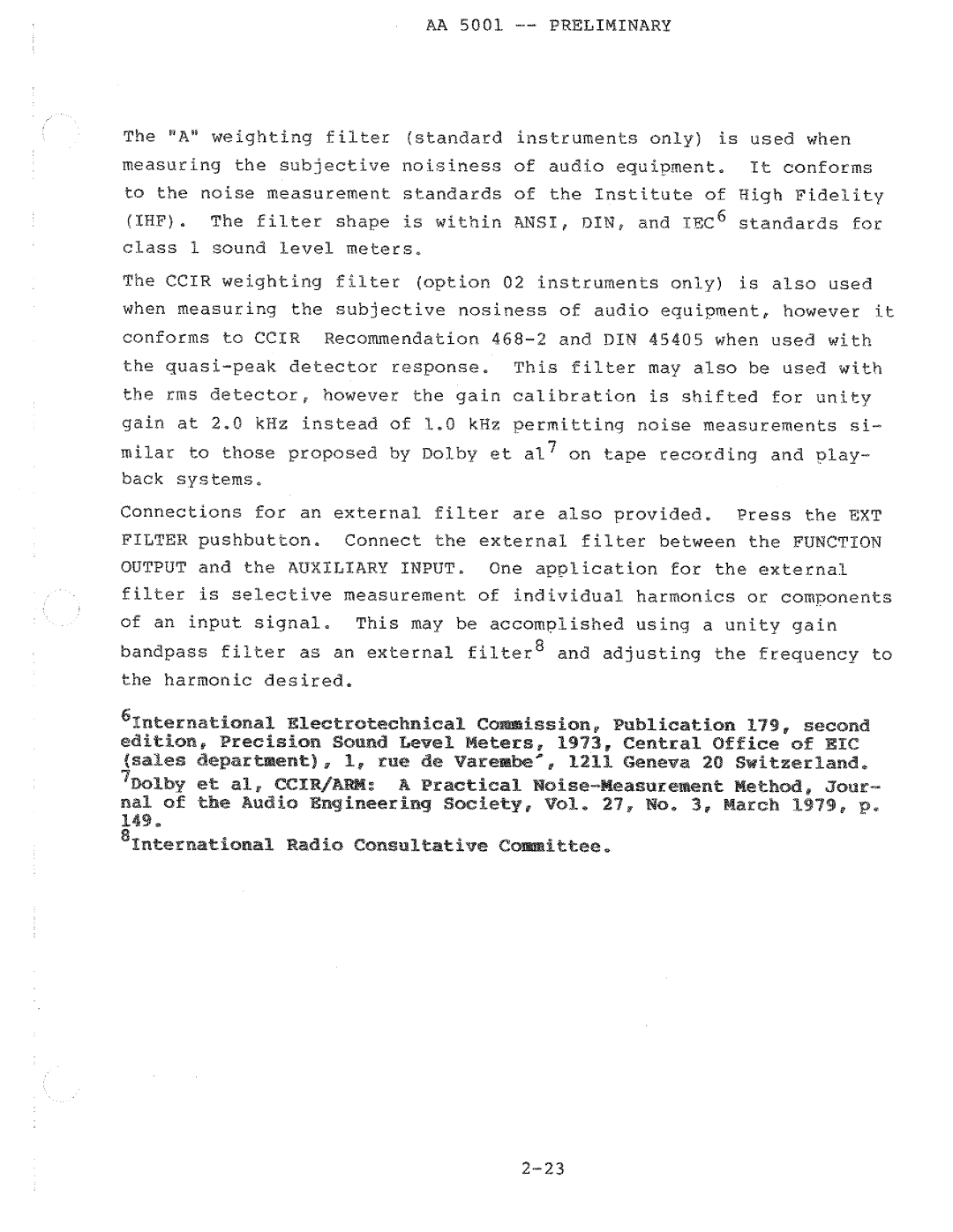 Tektronix AA 5001 manual 