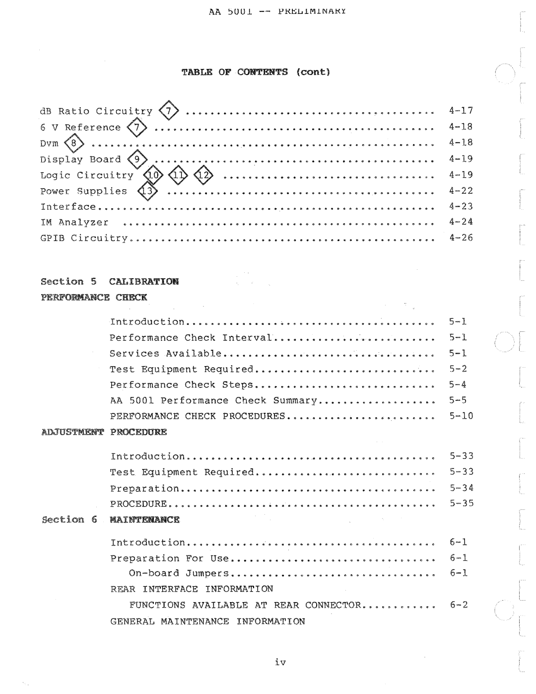 Tektronix AA 5001 manual 