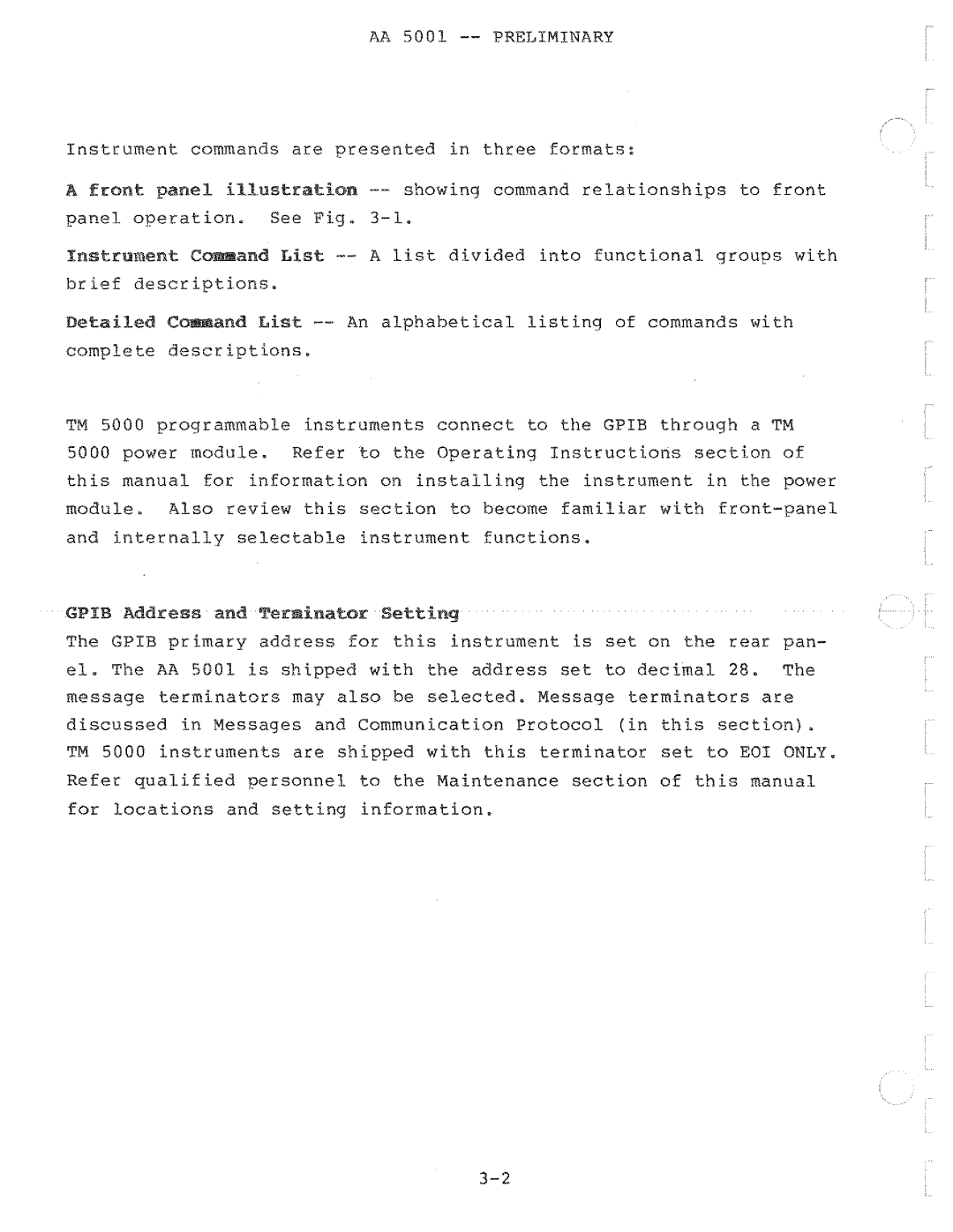 Tektronix AA 5001 manual 