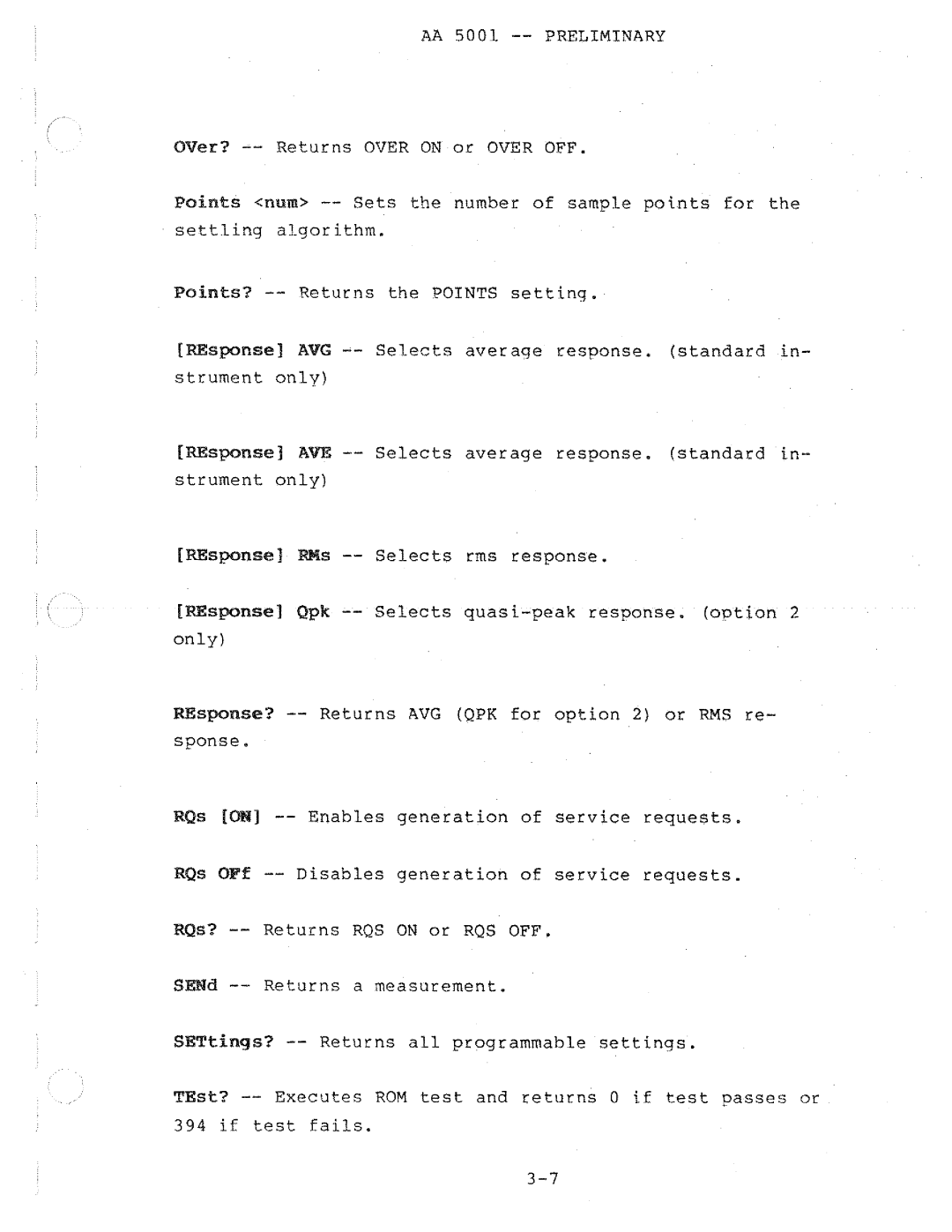 Tektronix AA 5001 manual 