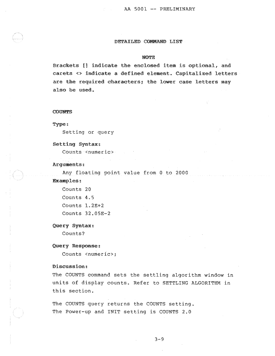 Tektronix AA 5001 manual 