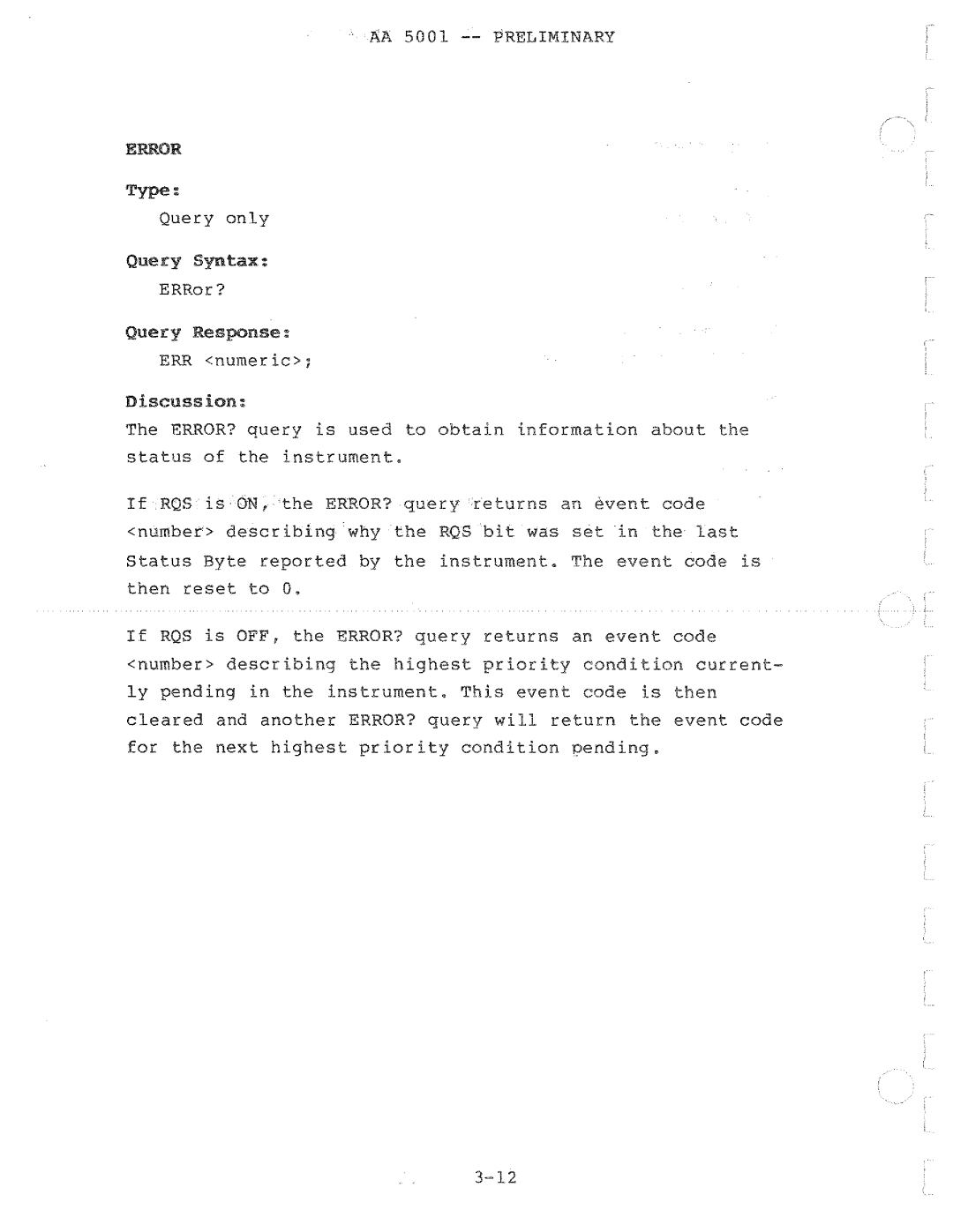 Tektronix AA 5001 manual 