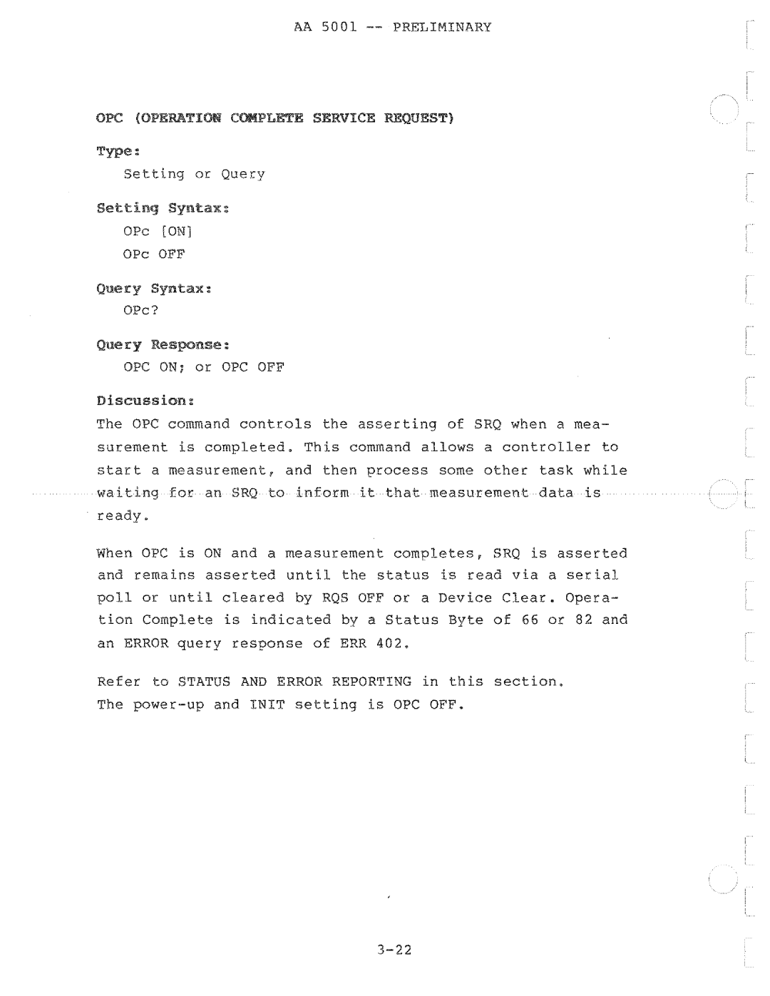 Tektronix AA 5001 manual 