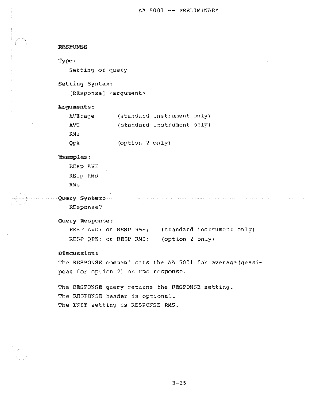 Tektronix AA 5001 manual 