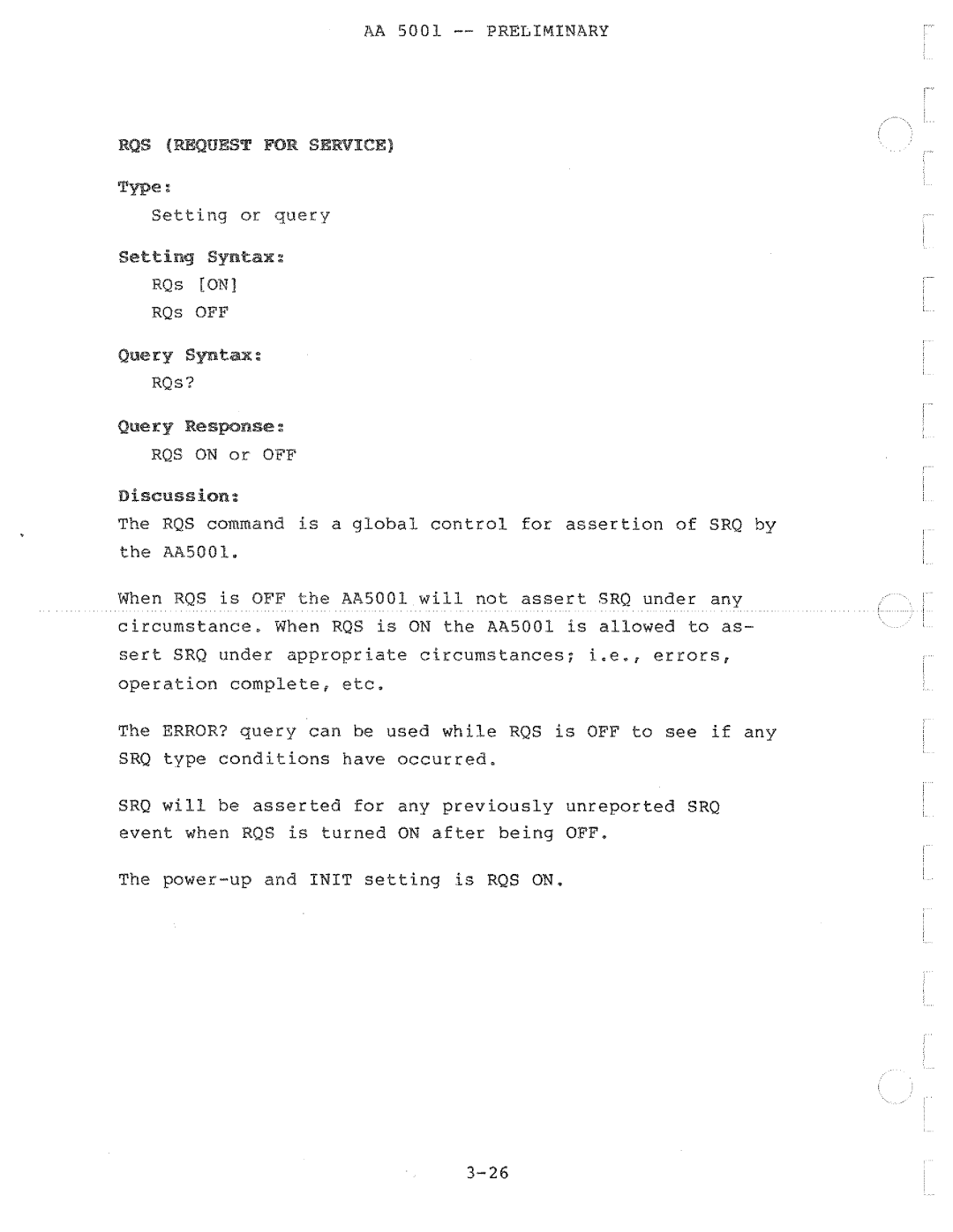 Tektronix AA 5001 manual 