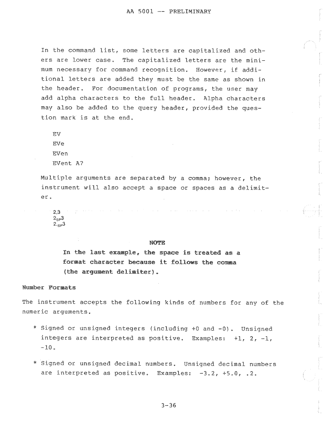 Tektronix AA 5001 manual 