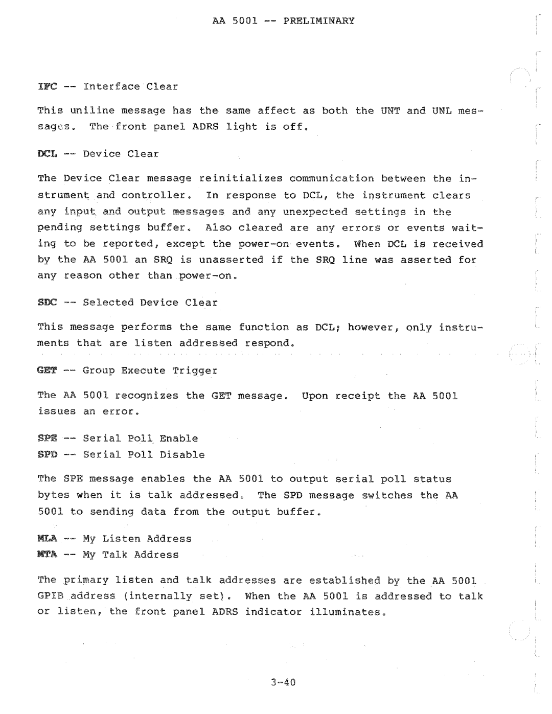 Tektronix AA 5001 manual 