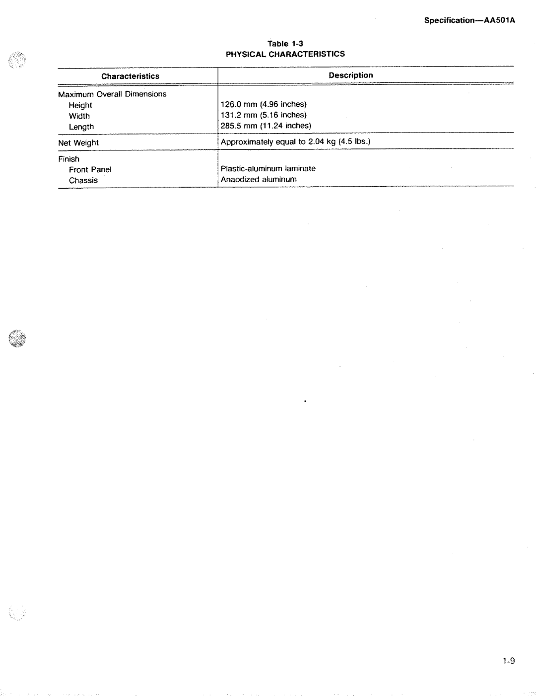 Tektronix AA 501A manual 