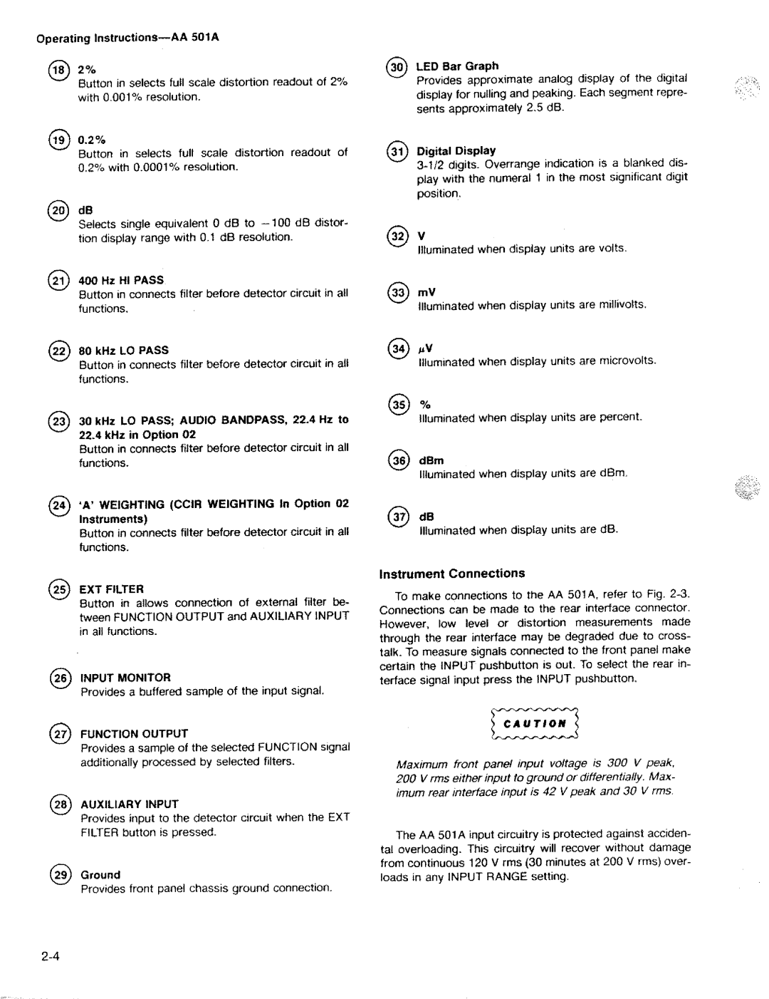 Tektronix AA 501A manual 