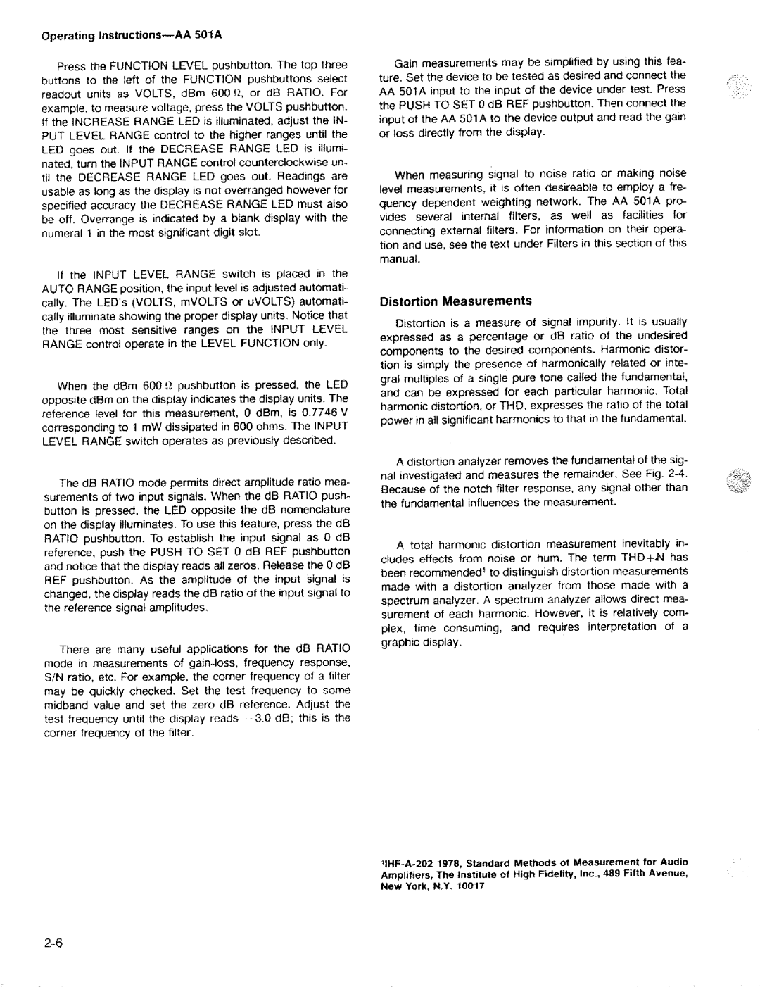 Tektronix AA 501A manual 