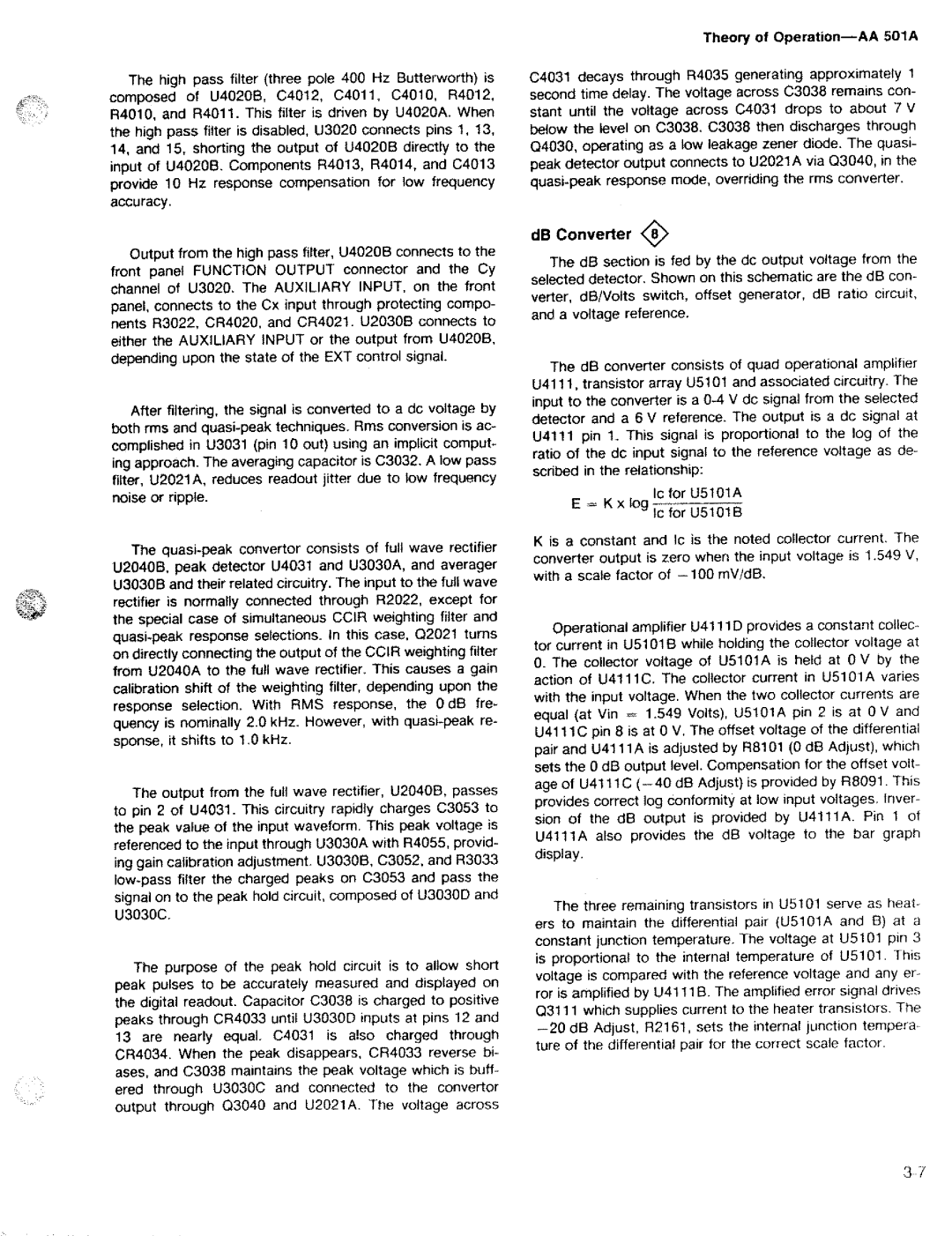 Tektronix AA 501A manual 